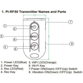 Mando a distancia PI-RF60TX para DVR PV-500 Neo Pro | ESPIAMOS®

