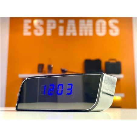 Despertador espião com câmera WiFi e visão noturna - ESPIAMOS®