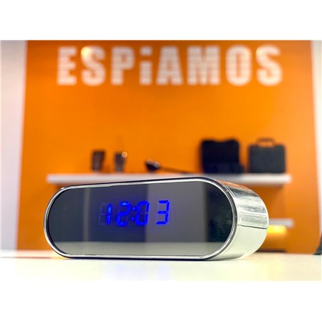 Relógio Digital com Câmera WiFi Oculta e Visão Noturna 1080P - ESPIAMOS®