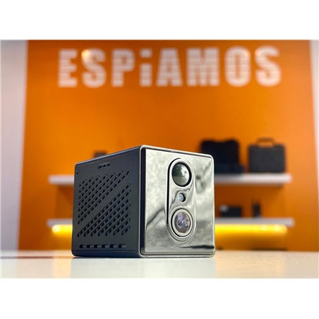 Câmera Mini Square 2K WiFi com detecção PIR e 512GB - ESPIAMOS®