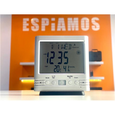 Estação meteorológica TM10FHD com câmera escondida da LawMate | ESPIAMOS®