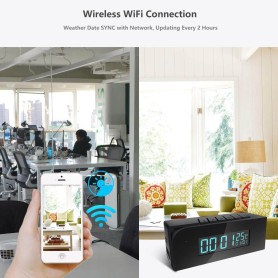 Réveil avec Caméra Espion IP WIFI IR 256 go 【2025】Espiamos.com