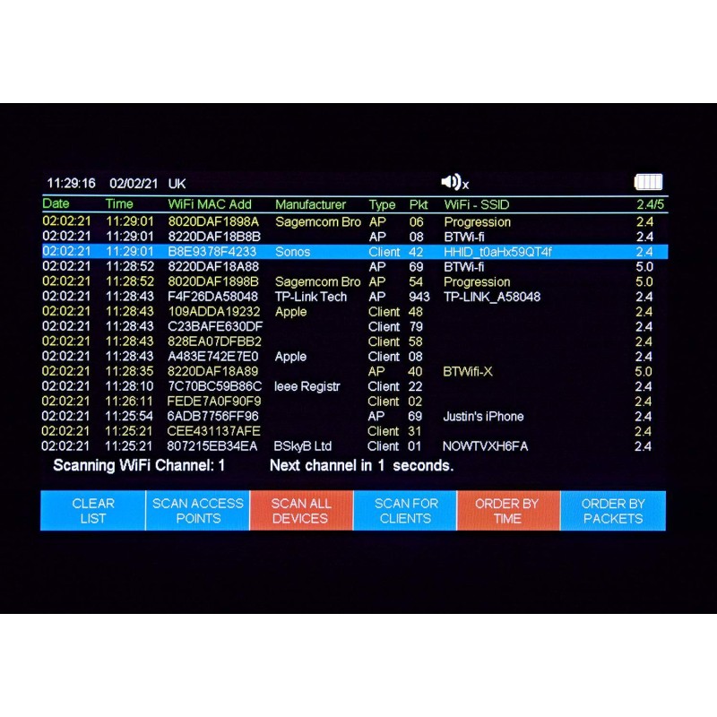 Detector de frecuencias GPS