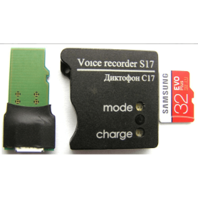 Soroka 17E - Enregistreur espion avec autonomie de batterie de 60 h et microphone MEMS