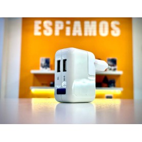 Adaptador de espionagem Full HD 1080p com deteção de movimento