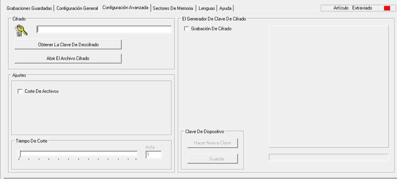 configuracion Minigrabadora de voz espía NANO